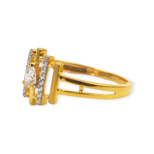 Beautiful Gold Zerkon Ring for ladies with Amazing Design